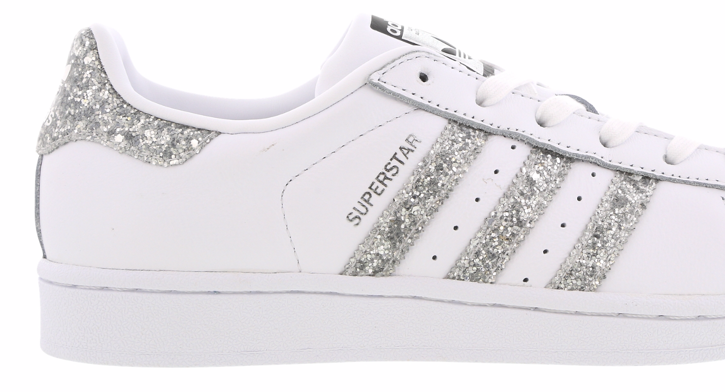 adidas superstar womens silver glitter